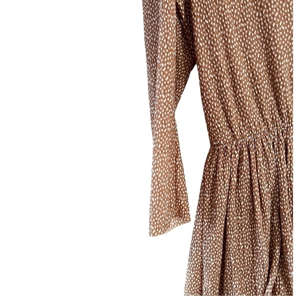 SABINA MUSAYEV Maxi Polka Dot Mocha Carmel Dress Sz S - Picture 5 of 9